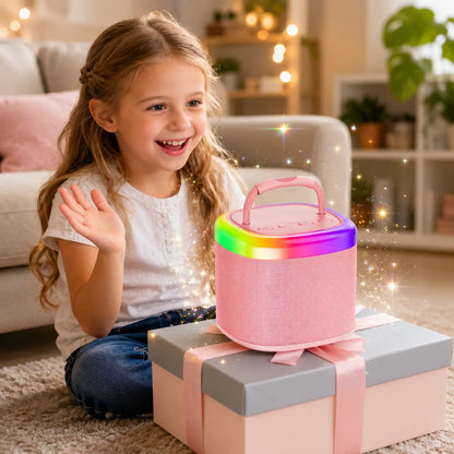 [100% Original] JYX D17 Mini Karaoke Machine Bluetooth Speaker with Wireless Microphones, Powerful Bass & RGB Lights | Portable KTV System for Summer Outdoor Parties, Family Fun & Gifts for Men and Women Mothersdaygift Summerwins Dealsforyoudays
