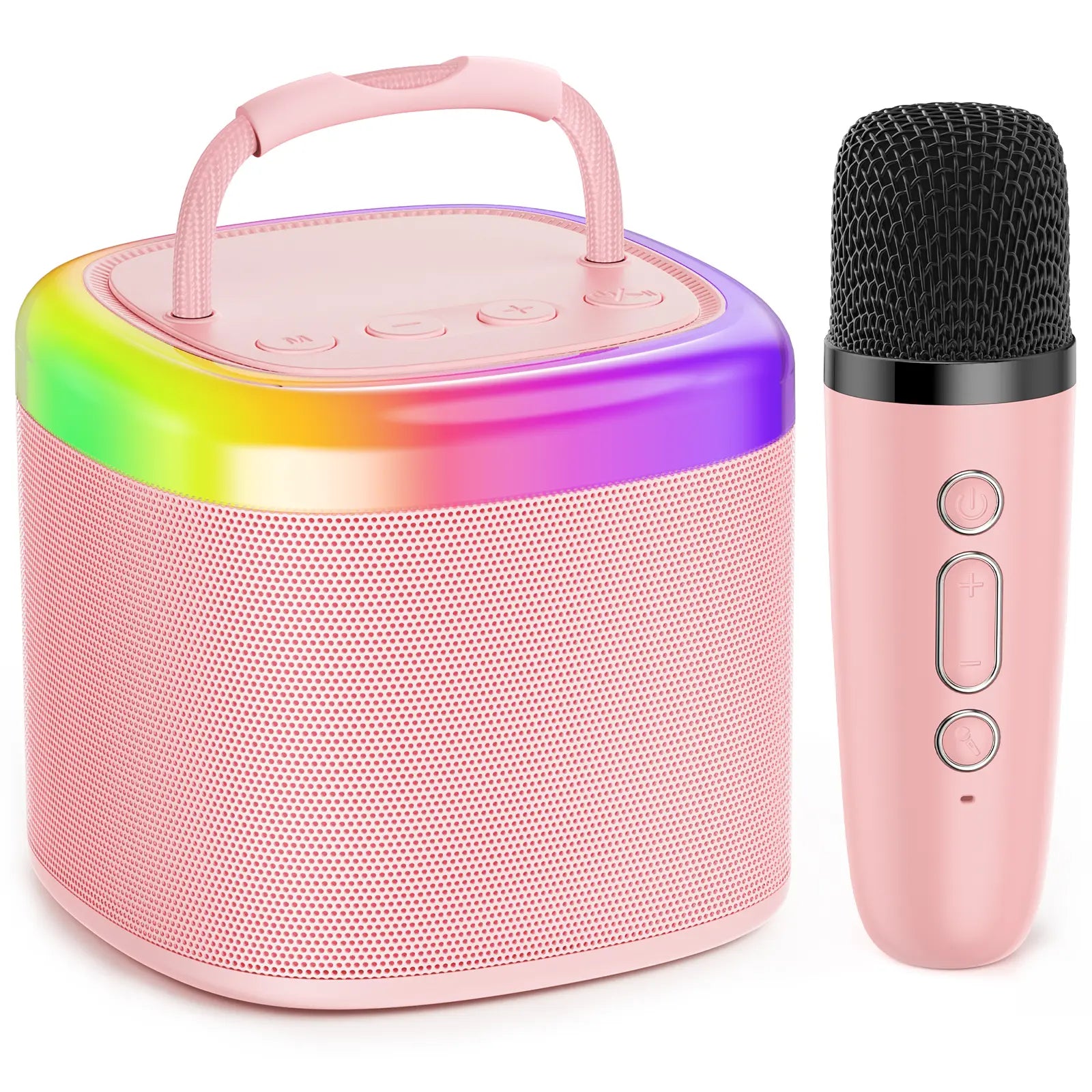 [100% Original] JYX D17 Mini Karaoke Machine Bluetooth Speaker with Wireless Microphones, Powerful Bass & RGB Lights | Portable KTV System for Summer Outdoor Parties, Family Fun & Gifts for Men and Women Mothersdaygift Summerwins Dealsforyoudays