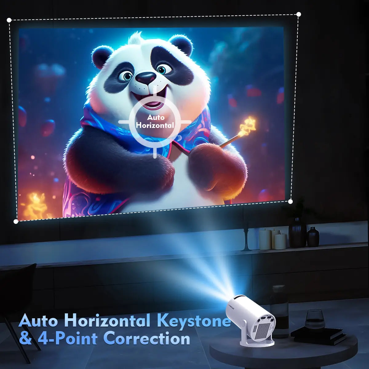 [US Warehouse] Magcubic Hy300Pro Projector 290ANSI Android 14 Dual Wifi6 8K 4K Decode Auto Keystone Correction Wireless BT5.4 130"Screen 1280*720P Built-In Speaker Allwinnerh726 Mini Portable Outdoor Gift Projectors for Bedroom#Summerwins #Dealsforyoudays