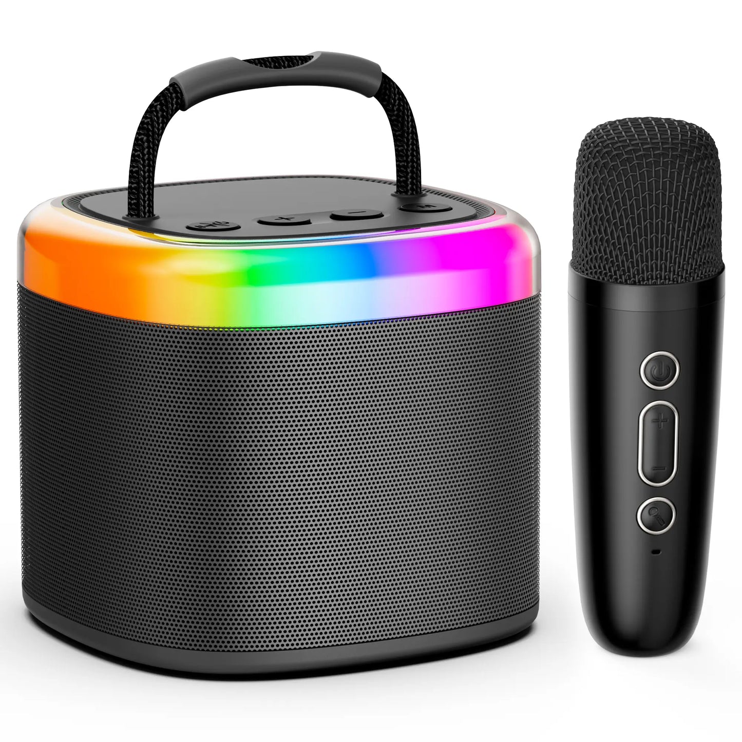 [100% Original] JYX D17 Mini Karaoke Machine Bluetooth Speaker with Wireless Microphones, Powerful Bass & RGB Lights | Portable KTV System for Summer Outdoor Parties, Family Fun & Gifts for Men and Women Mothersdaygift Summerwins Dealsforyoudays
